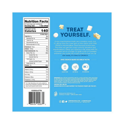Pure Protein, One Crunch Bar Marshmellow Treat, 12 Count Pure Protein