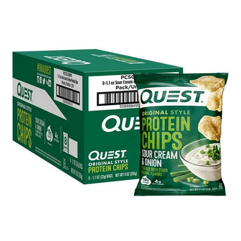 Quest, Protein Chips Sour Cream And Onion, 8 Count Quest