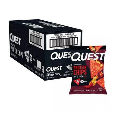 Quest, Protein Chips Tortilla Hot And Spicy, 8 Count Quest