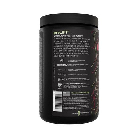Rule 1, R1 Pre Lift Black Cherry Limeade, 435 Grams Rule 1