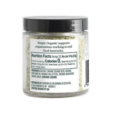 Simply Organic, Organic Sea Lettuce Finishing Salt, 2.22 Oz Simply Organic