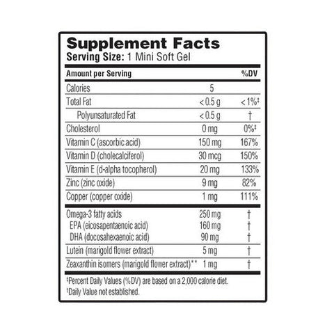 Bausch + Lomb, Ocuvite Eye Health Mini Soft Gels, 30 Count Bausch + Lomb