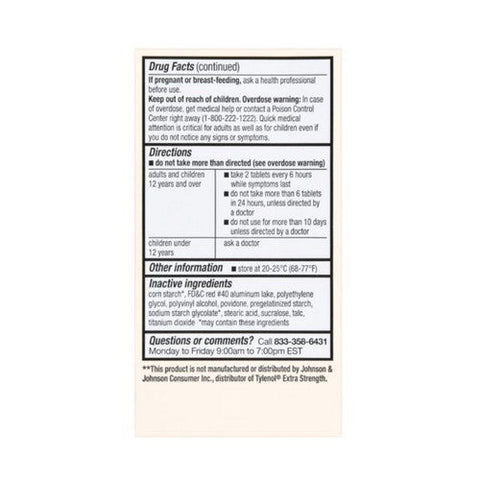 Foster And Thrive, Pain Reliever Acetaminophen Extra Strength, 500 Mg, 100 Tabs Foster And Thrive