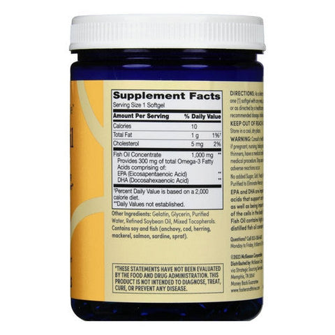 Foster And Thrive, Fish Oil, 1000 Mg, 300 Softgels Foster And Thrive