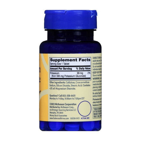 Foster And Thrive, Potassium Gluconate, 595 Mg, 100 Tabs Foster And Thrive
