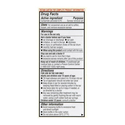 Foster And Thrive, Earwax Removal Drops Carbamide Peroxide 6.5%, 0.5 Oz Foster And Thrive