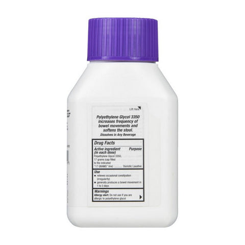 Foster And Thrive, Clearlax Polyethylene Glycol 3350 Powder For Solution Unflavored, 8.3 Oz