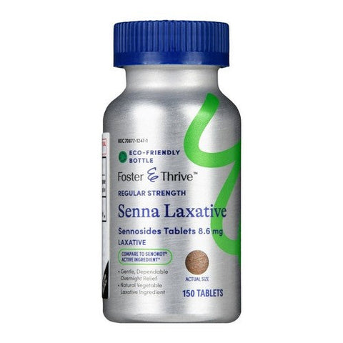 Foster And Thrive, Regular Strength Senna Laxative, 8.6 Mg, 150 Tabs