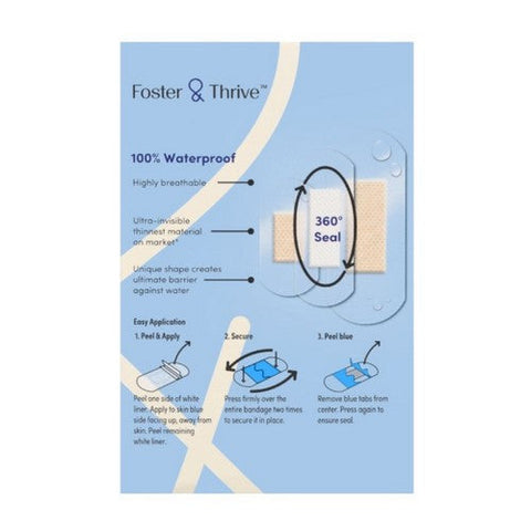 Foster And Thrive, Advanced Antibacterial Waterproof Adhesive Bandages, 20 Count Foster And Thrive