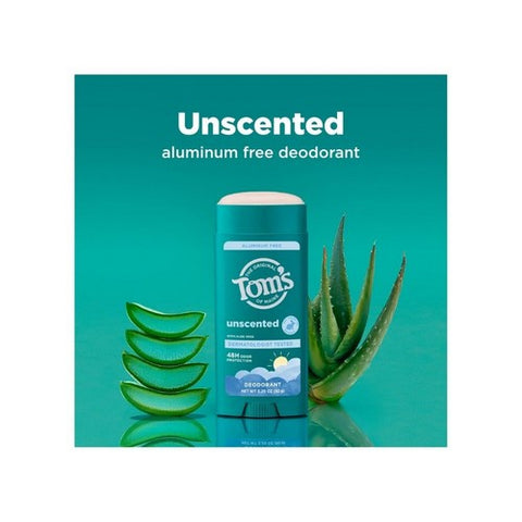 Tom's Of Maine, Unscented Aluminum Free Deodorant, 3.25 Oz (Case Of 6) Tom's Of Maine