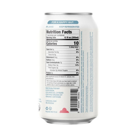 Live Soda, Organic Loscious Cream Soda, 12 Oz (Case Of 6)