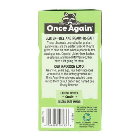 Once Again, Organic Sandwhich Peanut Butter Chocolate Crackers, 7.95 Oz (Case Of 6) Once Again