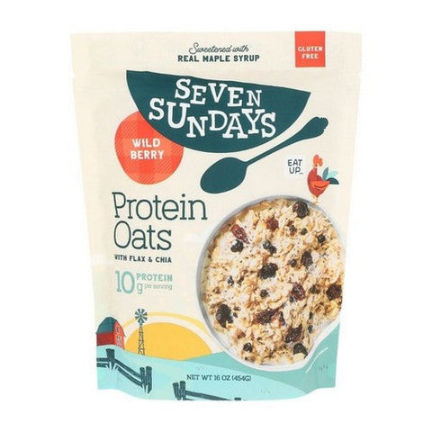 Seven Sundays, Protein Oats Wild Berry, 16 Oz (Case Of 6)