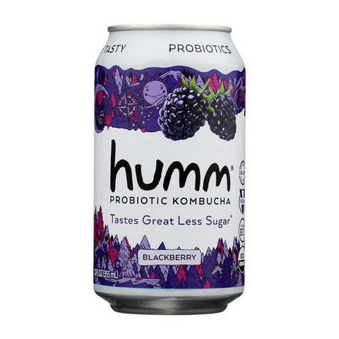 Humm Kombucha, Blackberry Probiotic Kombucha, 12 Oz (Case Of 6)