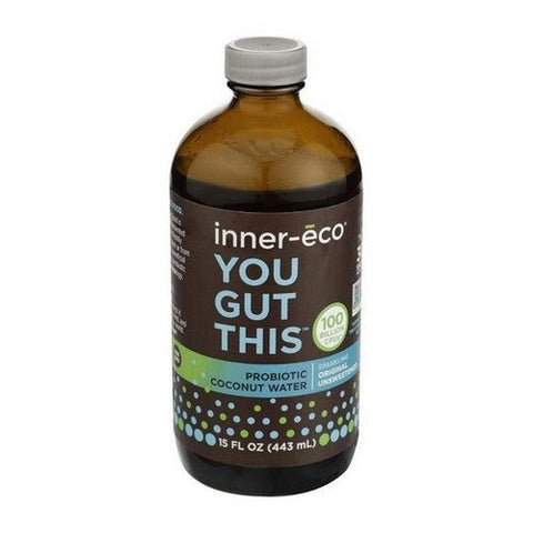 Inner Eco, Original Unsweetened Sparkling Probiotic Coconut Water, 15 Oz (Case Of 4)