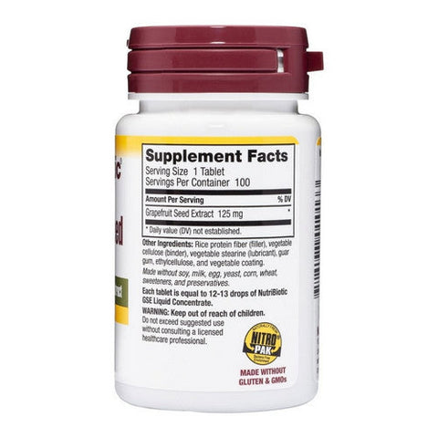 NutriBiotic, NutriBiotic Grapefruit Seed Extract, 100 Count NutriBiotic