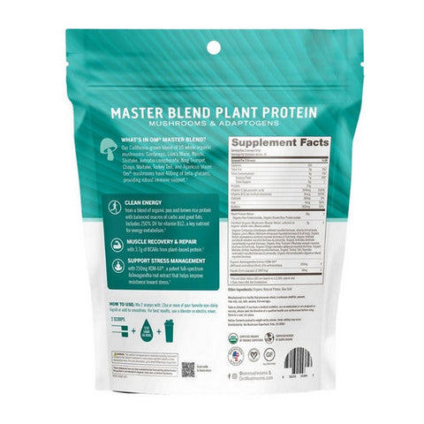 Om Mushrooms, Master Blend Unsweetened Protein, 484 Grams Om Mushrooms