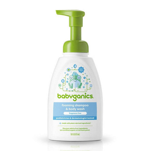 Babyganics, Fragrance-Free Foaming Shampoo & Body Wash, 16 Oz Babyganics