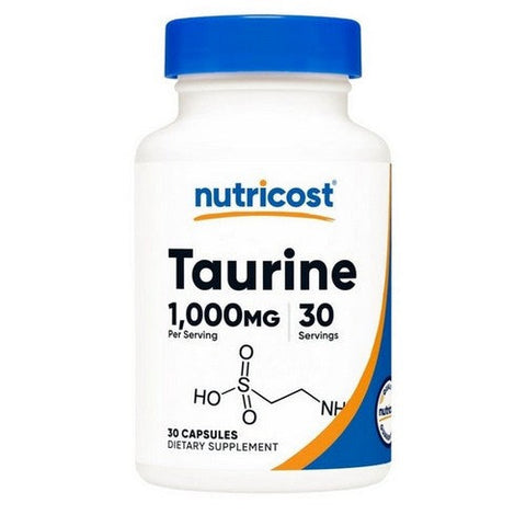 Nutricost, Taurine Capsules, 1000 Mg, 30 Count