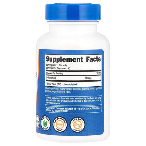 Nutricost, L-Glutamine Capsules, 800 Mg, 30 Count