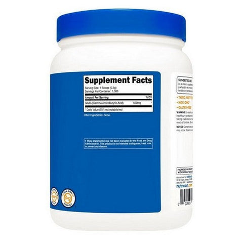 Nutricost, Gaba Unflavored, 500 Grams