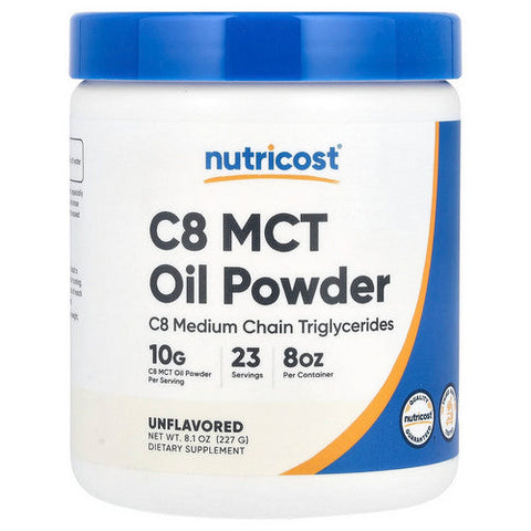Nutricost, C8 MCT Oil Powder, .5 Lb Nutricost