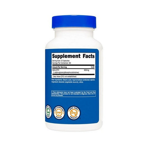 Nutricost, Alpha GPC Capsules, 600 Mg, 120 Count