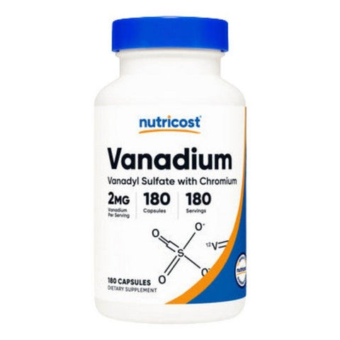 Nutricost, Vanadium Plus Chromium Capsules, 2 Mg, 180 Count
