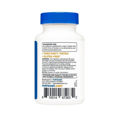 Nutricost, Iodine Tablets, 325 Mcg, 240 Count