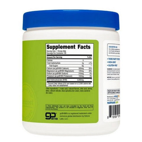Nutricost, Ketone BHB 4-in-1 Powder Green Apple, 30 Serving