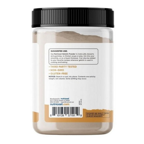 مسحوق جيلاتين نوتريكوست، غير منكه، 1 رطل