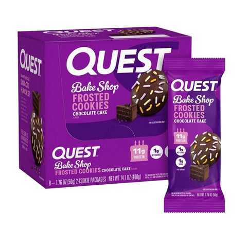 Quest Nutrition, Quest Cookie Chocolate Cake, 1.76 Oz (Pack Of 8) Quest Nutrition
