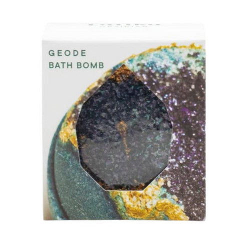 Latika Soap, Geode Bath Bomb Obsidian, 1 Count Latika Soap