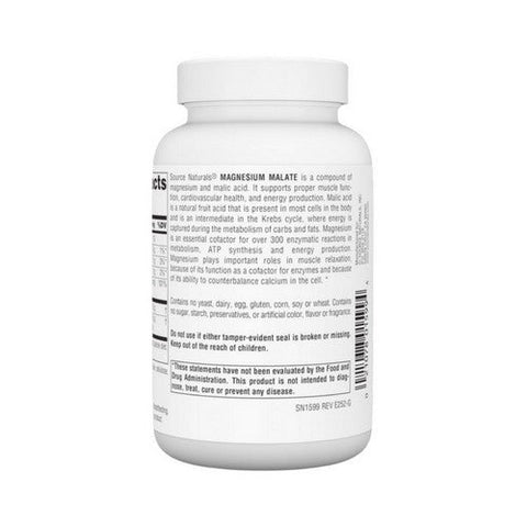 Source Naturals, Magnesium Malate, 100 Caps