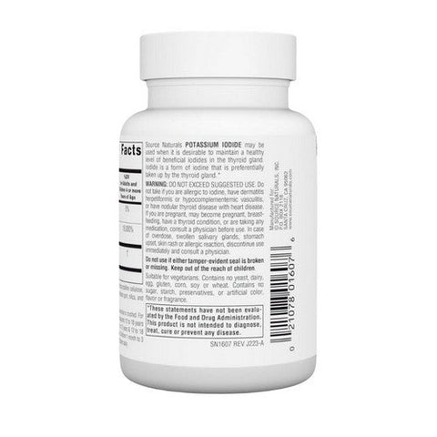 Source Naturals, Potassium Iodide, 32.5 Mg, 240 Tabs Source Naturals