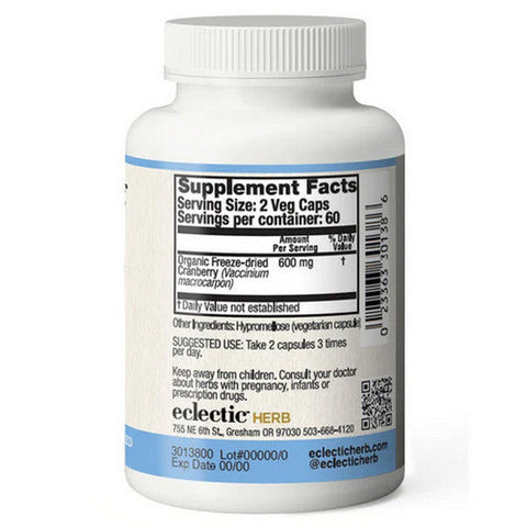 Eclectic Herb, Cranberry, 300 Mg, 120 Caps Eclectic Herb