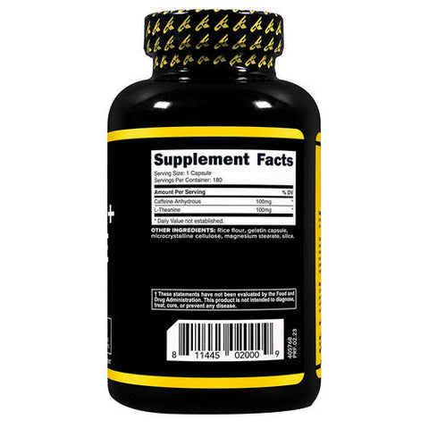 Primaforce, Caffeine + Theanine, 100 Mg + 100 Mg, 180 Caps Primaforce