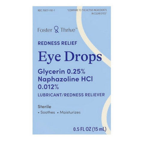 Foster And Thrive, Redness Relief Eye Drops, 0.5 Oz