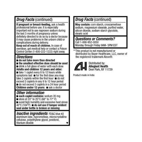 Health A2Z, All Day Relief Naproxen Sodium, 220 Mg, 10 Tablets Health A2Z