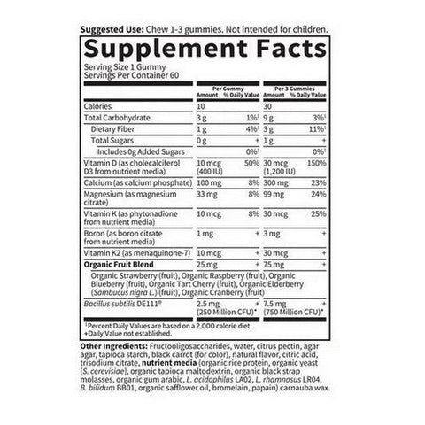 Garden of Life, Vitamin Code Calcium and Magnesium Raspberry, 60 Count