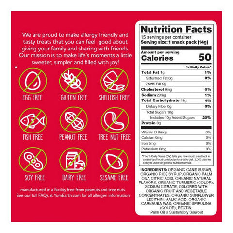 YumEarth, YumEarth Giggles Chewy Candy Bites, 15 Count