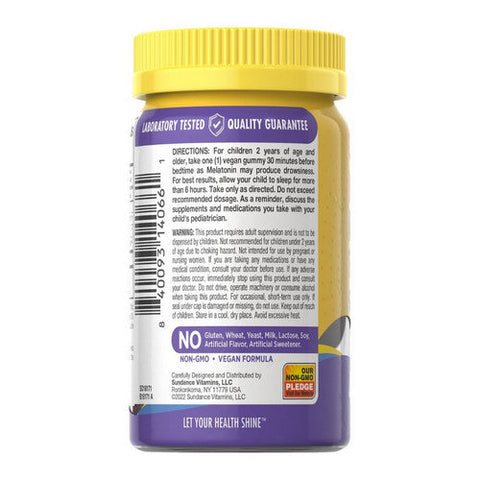 Sundance, Kid's Melatonin Gummies Natural Cherry, 1 Mg, 40 Count Sundance