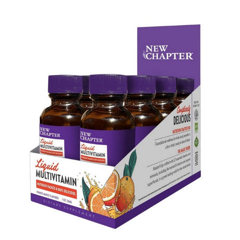 New Chapter, Liquid Multivitamin Orange Mango Flavor, 8 Count New Chapter