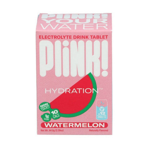 Plink!, Fizzy Electrolyte Drink Tablets Watermelon, 12 Packets Plink!