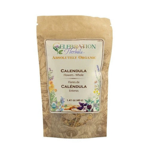 Celebration Herbals, Organic Calendula Flowers Whole, 40 Grams Celebration Herbals