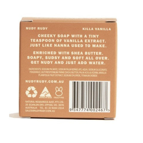 Nudy Rudy, Killa Vanilla Soap With Vanilla Extract and Shea Butter, 4.2 Oz Nudy Rudy