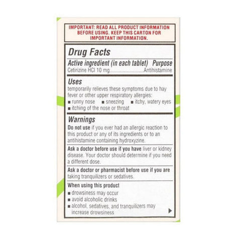 Foster And Thrive, All Day Allergy Cetirizine HCI, 10 Mg, 60 Tabs Foster And Thrive