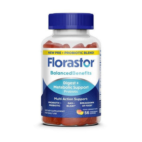 Florastor, Balanced Benefits Digest Plus Metabolic Support, 56 Gummies Florastor