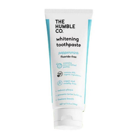 The Humble Co, Whitening Toothpaste Fluoride-Free Peppermint, 5.5 Oz