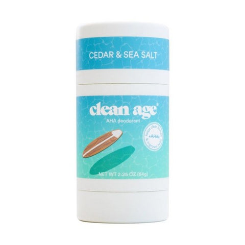 Clean Age, AHA Solid Deodorant For Teens Cedar And Sea Salt, 2.25 Oz